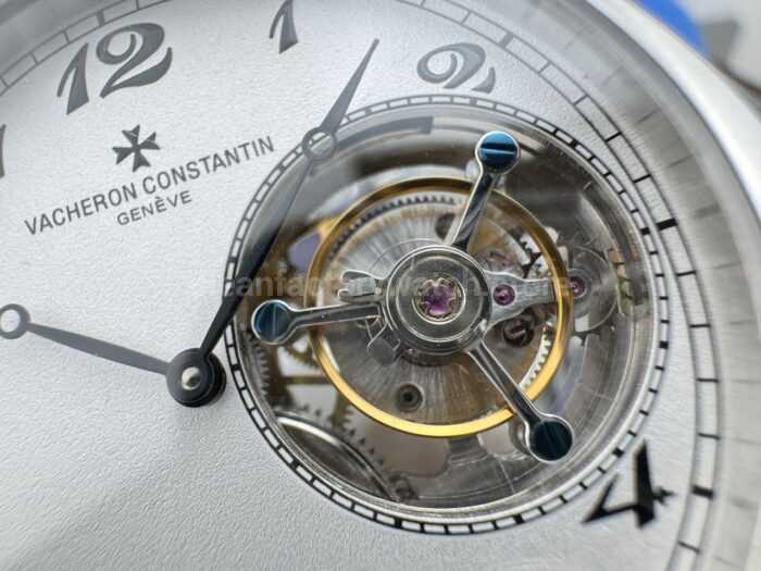 RMS Factory Vacheron Constantin Historiques American 1921 Tourbillon White Gold Leather Strap White Dial - Image 5