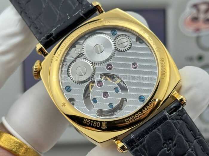 RMS Factory Vacheron Constantin Historiques American 1921 Tourbillon Leather Strap Yellow Gold White Dial - Image 8