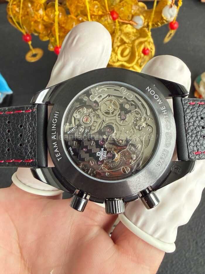 SMF Factory Omega Speedmaster Dark Side Of The Moon 311.92.44.30.01.002 44.25mm Ceramic Leather Strap Black Dial - Image 6