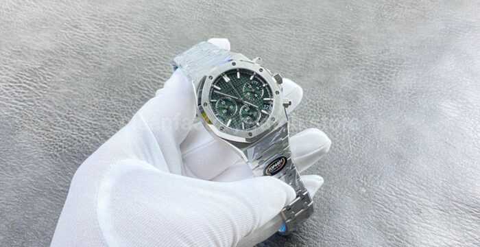 TOP Factory Audemars Piguet Royal Oak Chronograph 26240ST.OO.1320ST.08 41mm Full Steel Green Dial - Image 4