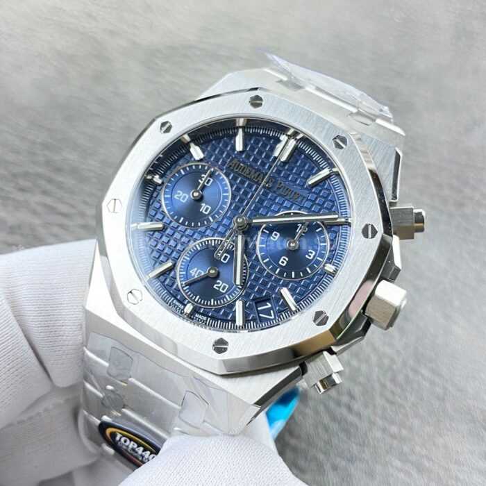 TOP Factory Audemars Piguet Royal Oak Chronograph 26240ST.OO.1320ST.05 41mm Full Steel Blue Dial - Image 3