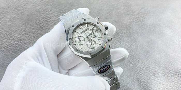 TOP Factory Audemars Piguet Royal Oak Chronograph 26240ST.OO.1320ST.03 41mm Full Steel Silver Dial - Image 4