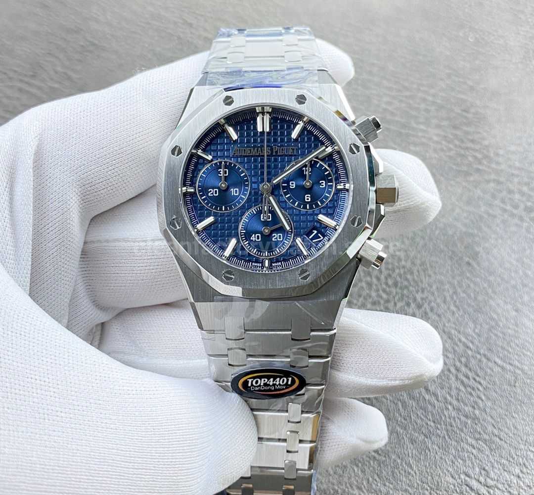 TOP Factory Audemars Piguet Royal Oak Chronograph 26240ST.OO.1320ST.05 41mm Full Steel Blue Dial