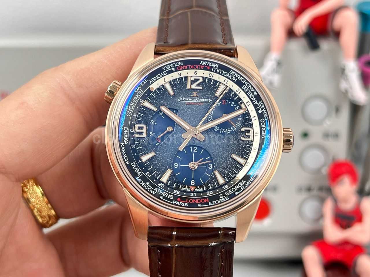 TW Factory Jaeger-LeCoultre Polaris Geographic Wt 42mm Rose Gold Blue Dial