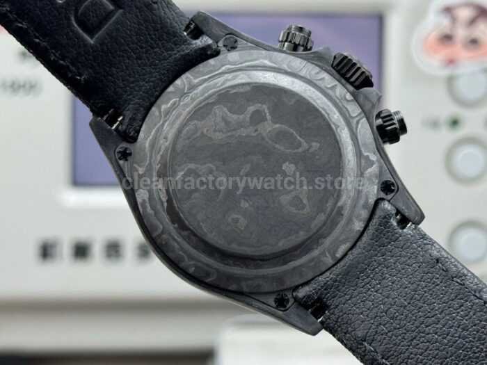 TW Factory Rolex Daytona 116500 40mm Carbon Fiber Black Canvas Strap Black Dial - Image 8