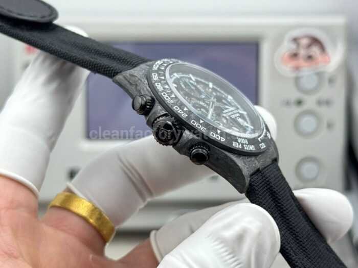TW Factory Rolex Daytona 116500 40mm Carbon Fiber Black Canvas Strap Skeleton Dial - Image 7