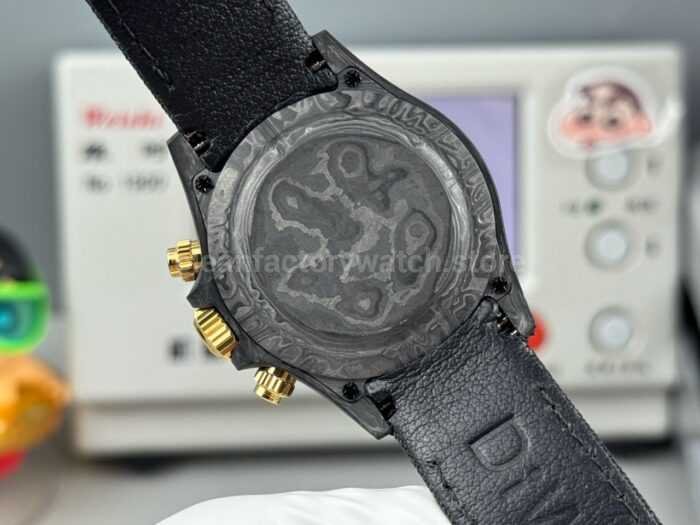 TW Factory Rolex Daytona 116500 40mm Carbon Fiber Black Canvas Strap Yellow Black Dial - Image 8