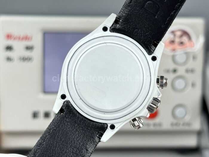 TW Factory Rolex Daytona 116500 40mm White Carbon Fiber Black Canvas Strap Black Dial - Image 8
