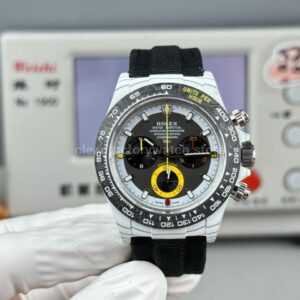 TW Factory Rolex Daytona 116500 40mm White Carbon Fiber Black Canvas Strap Black Dial