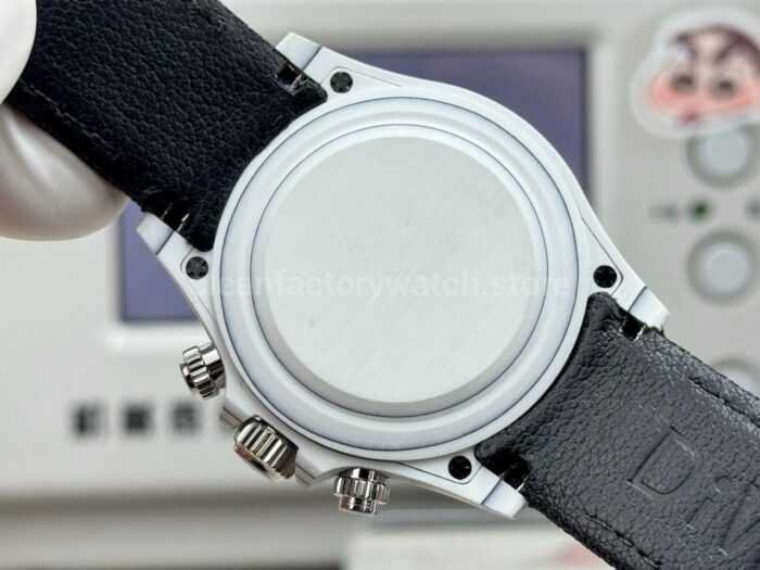 TW Factory Rolex Daytona 116500 40mm White Carbon Fiber Black Canvas Strap Grey Dial - Image 8
