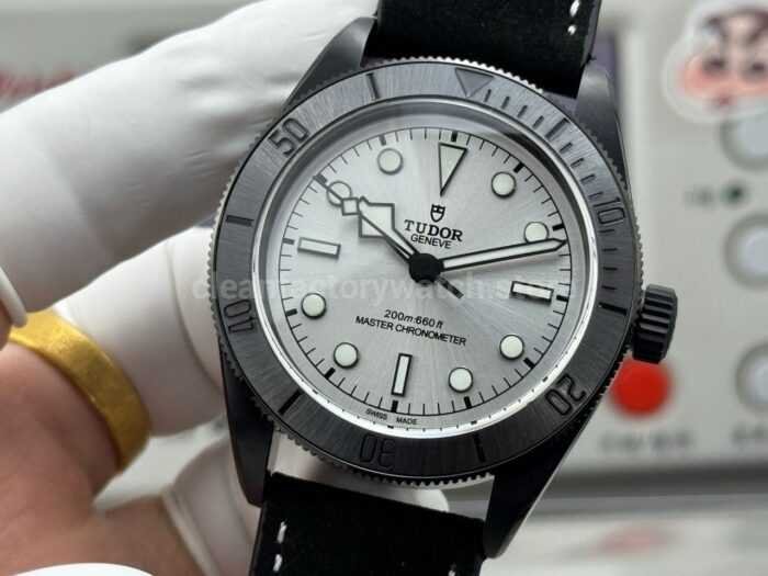 TW Factory Tudor Black Bay 79210CNU 41mm Leather Strap Silver Dial - Image 3