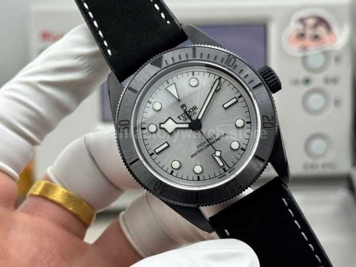 TW Factory Tudor Black Bay 79210CNU 41mm Leather Strap Silver Dial - Image 4