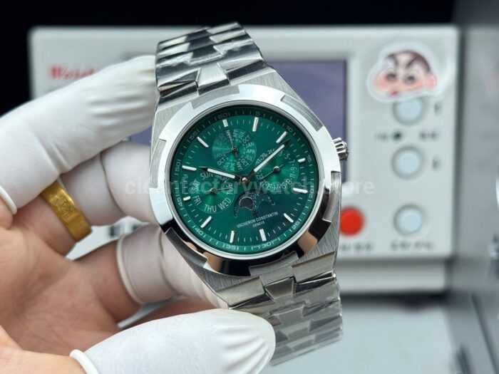 TW Factory Vacheron Constantin Overseas Perpetual Calendar 4300V 41.5mm Full Steel Green Dial - Image 4