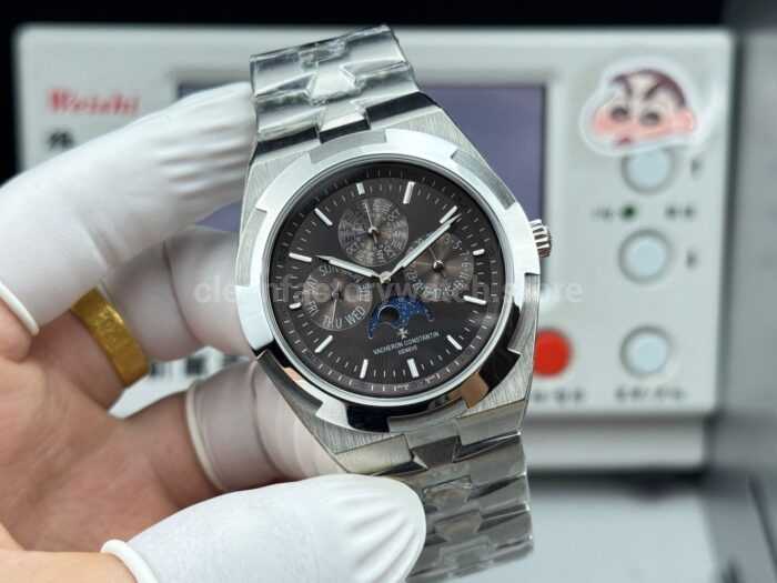 TW Factory Vacheron Constantin Overseas Perpetual Calendar 4300V120G-B102 41.5mm Full Steel Grey Dial - Image 4
