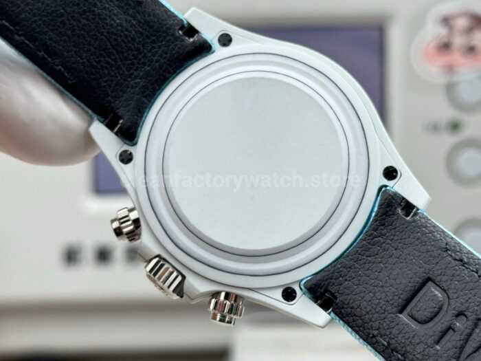 TW Factory Rolex Daytona 116500 40mm White Carbon Fiber Blue Canvas Strap Grey Dial - Image 8