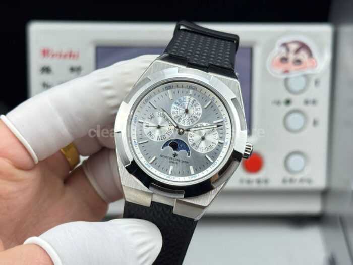 TW Factory Vacheron Constantin Overseas Perpetual Calendar 4300V 41.5mm Rubber Strap Silver Dial - Image 5