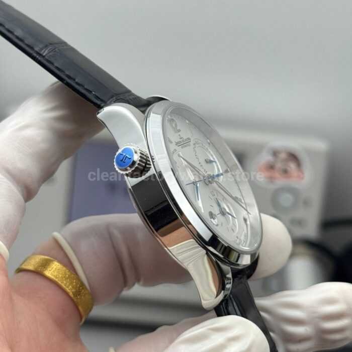TWA Factory Jaeger-LeCoultre Master Geographic Q1428421 39mm Steel Leather Strap Silver Dial - Image 6