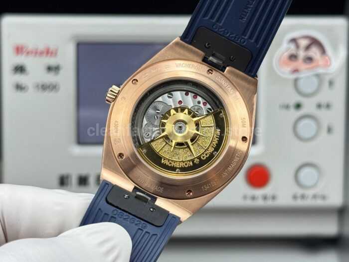 TW Factory Vacheron Constantin Overseas Perpetual Calendar 4300V120R-B064 41.5mm Rose Gold Rubber Strap Silver Dial - Image 8