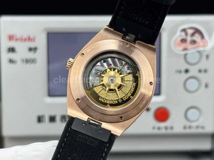TW Factory Vacheron Constantin Overseas Perpetual Calendar 4300V120R-B064 41.5mm Rose Gold Leather Strap Silver Dial - Image 8