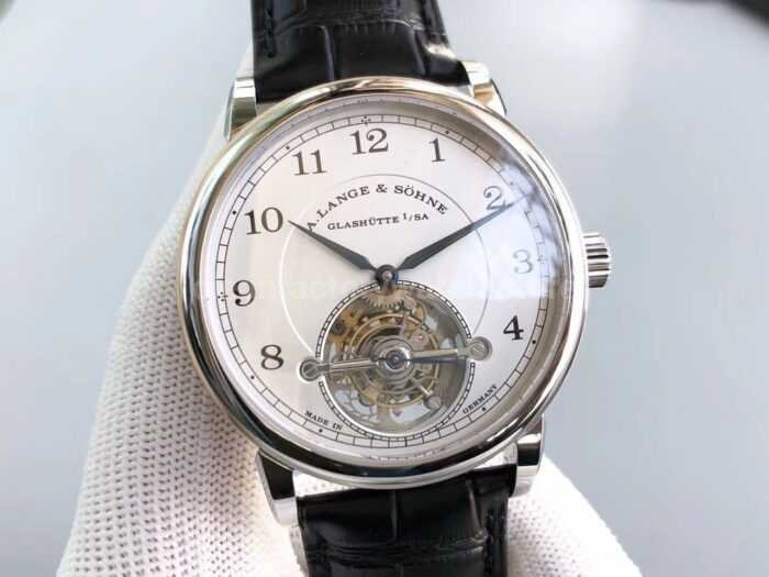 Tourbillon A. Lange & Söhne 1815 730.025F 42mm Steel Leather Strap Arabic Numerals Silver Dial - Image 2