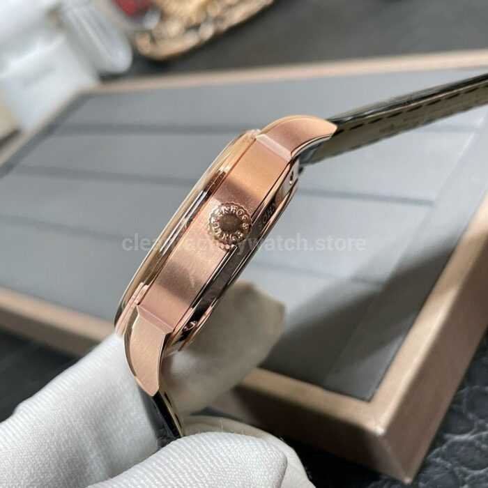 Tourbillon A. Lange & Söhne 1815 730.032 42mm Rose Gold Leather Strap Arabic Numerals Silver Dial - Image 5
