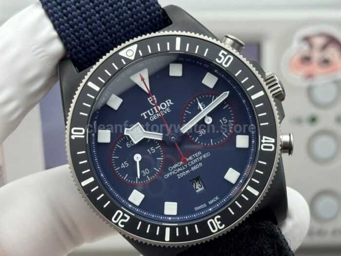 V+ Factory Tudor Heritage Black Bay Chrono 79360B-0002 41mm Carbon Blue Dial - Image 2