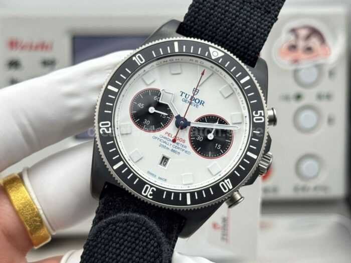 V+ Factory Tudor Heritage Black Bay Chrono 79360N-0002 41mm Carbon White Dial - Image 5