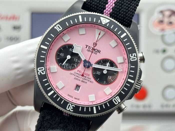 V+ Factory Tudor Heritage Black Bay Chrono 79360N-0019 41mm Carbon Pink Dial - Image 3