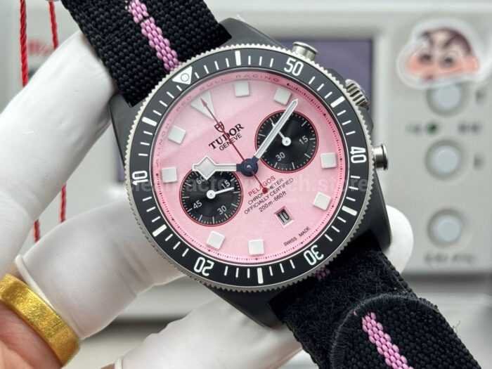 V+ Factory Tudor Heritage Black Bay Chrono 79360N-0019 41mm Carbon Pink Dial - Image 4