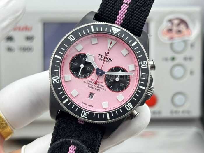 V+ Factory Tudor Heritage Black Bay Chrono 79360N-0019 41mm Carbon Pink Dial - Image 5