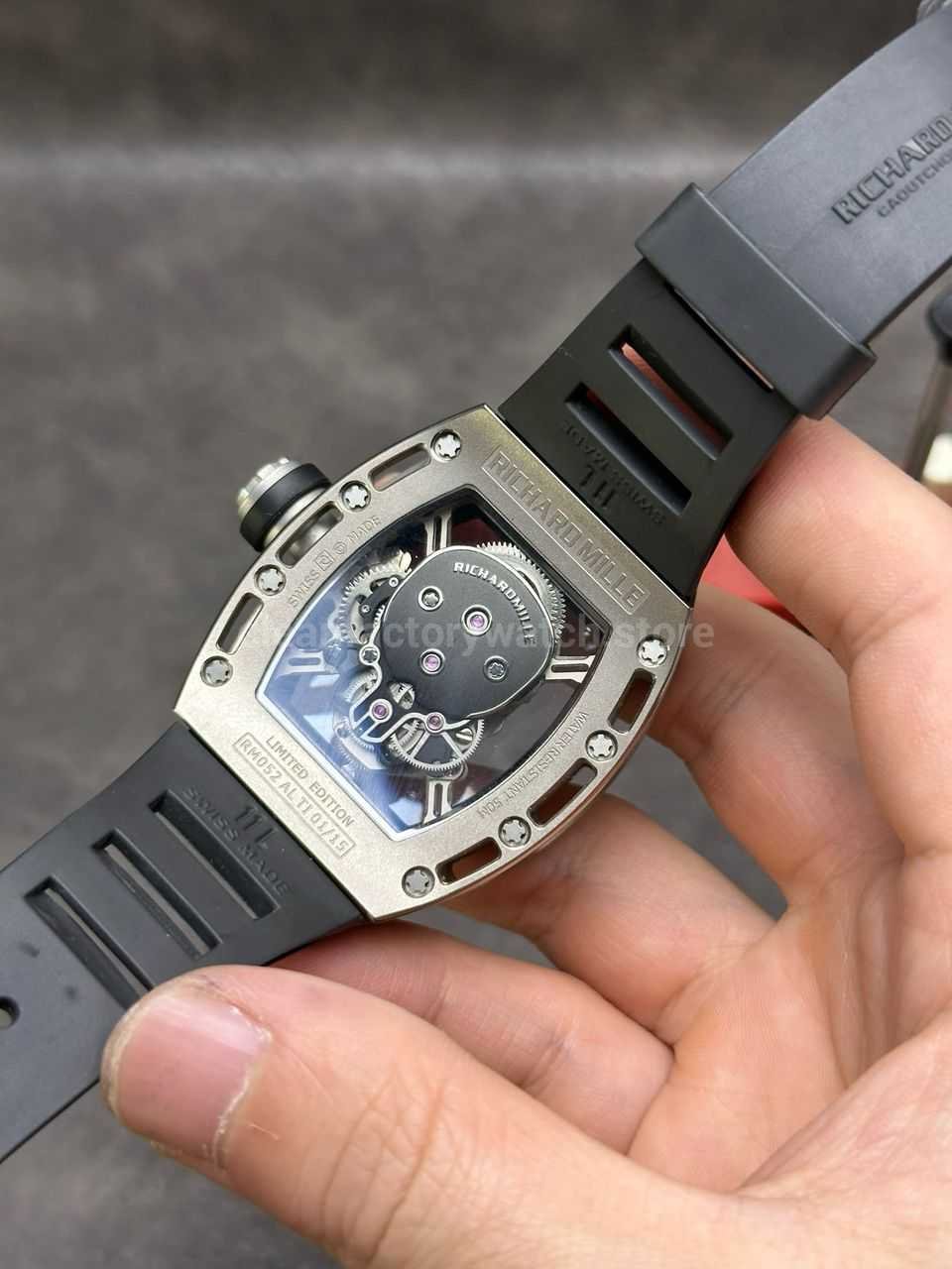 Richard Mille skeleton dial tonneau case replica review