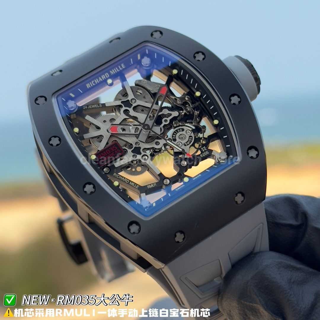 Richard Mille RM 035 skeleton dial carbon case replica