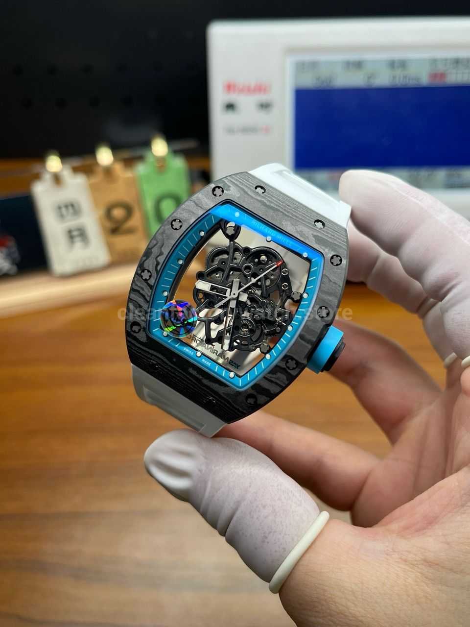 Richard Mille RM 055 skeleton dial ceramic case replica