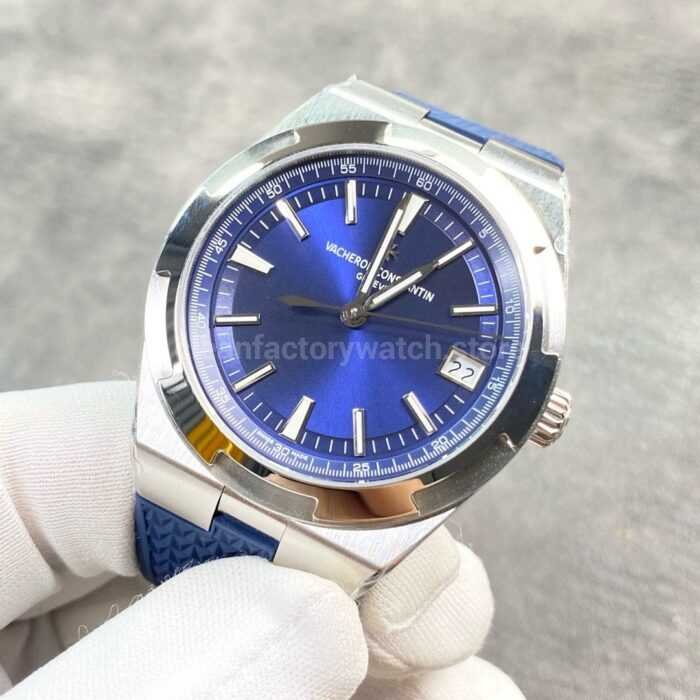 8F Factory Vacheron Constantin Overseas 4500V/110A-B128 41mm Blue Rubber Strap Blue Dial - Image 3