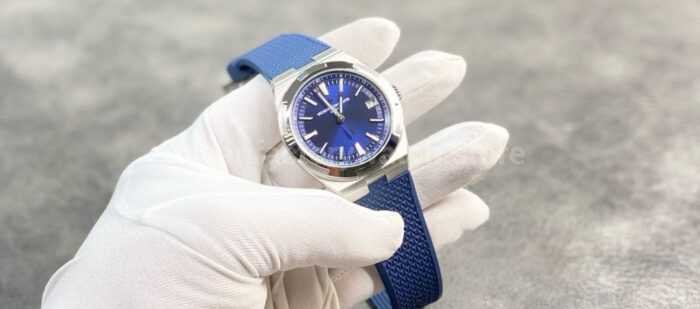 8F Factory Vacheron Constantin Overseas 4500V/110A-B128 41mm Blue Rubber Strap Blue Dial - Image 4