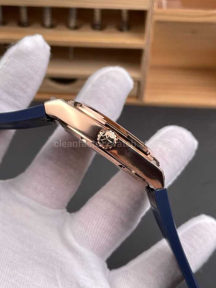 8F Factory Vacheron Constantin Overseas 4500V/210R-B705 41mm Rose Gold Rubber Strap Blue Dial - Image 6