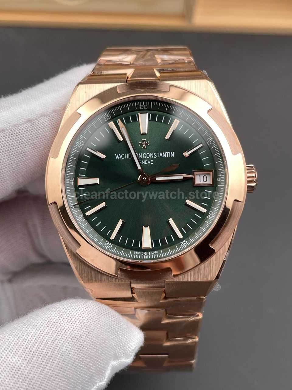 8F Factory Vacheron Constantin Overseas 4500V/210R-B967 41mm Full Rose Gold Green Dial