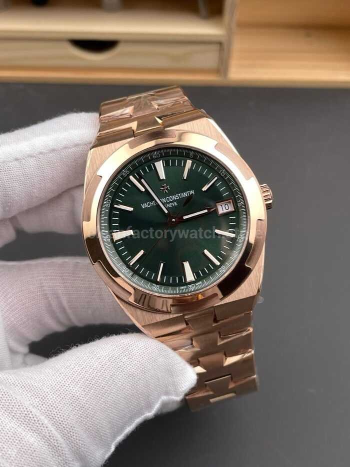 8F Factory Vacheron Constantin Overseas 4500V/210R-B967 41mm Full Rose Gold Green Dial - Image 3