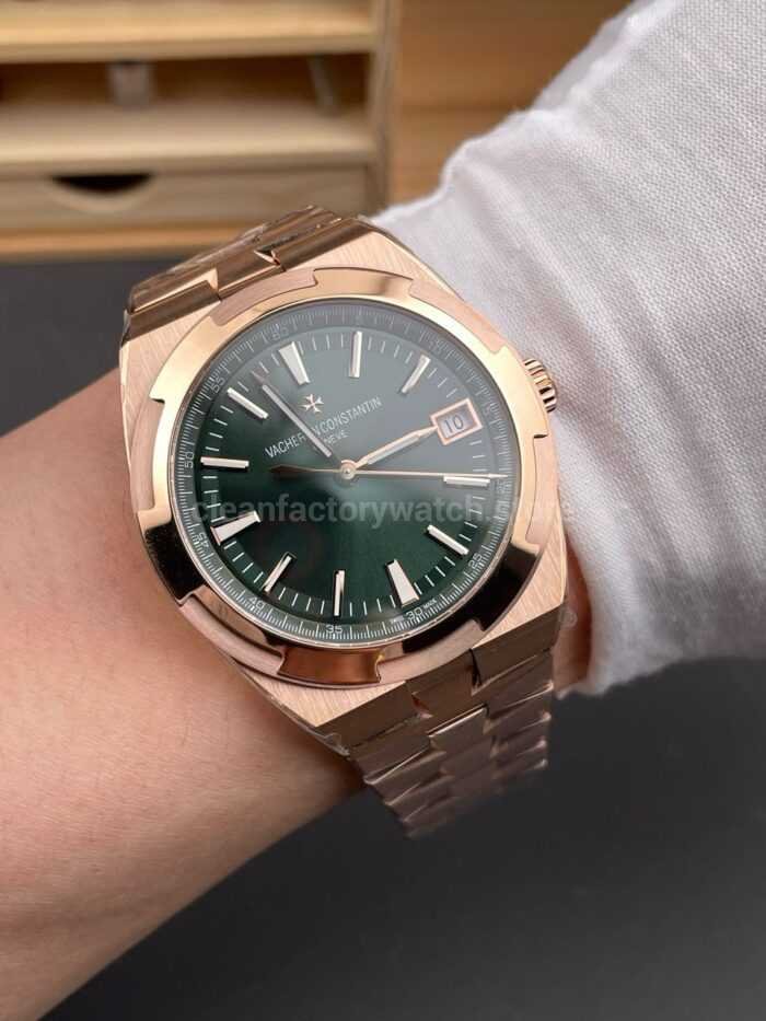 8F Factory Vacheron Constantin Overseas 4500V/210R-B967 41mm Full Rose Gold Green Dial - Image 4