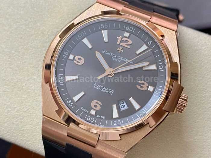 8F Factory Vacheron Constantin Overseas 47040/000R-9666 42mm Rubber Strap Arabic numerals Brown Dial - Image 9