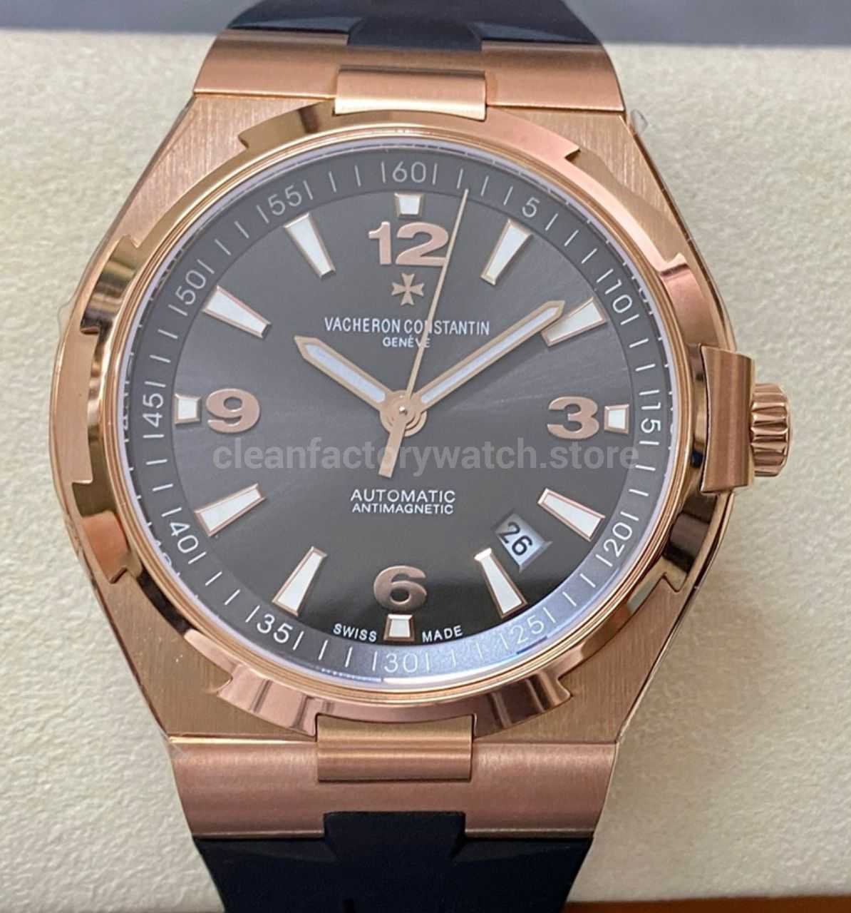 8F Factory Vacheron Constantin Overseas 47040000R 9666 42mm Rubber Strap Arabic Numerals Brown Dial (7) 8F Factory Vacheron Constantin Overseas 47040/000R-9666 42mm Rubber Strap Arabic numerals Brown Dial - Image 1