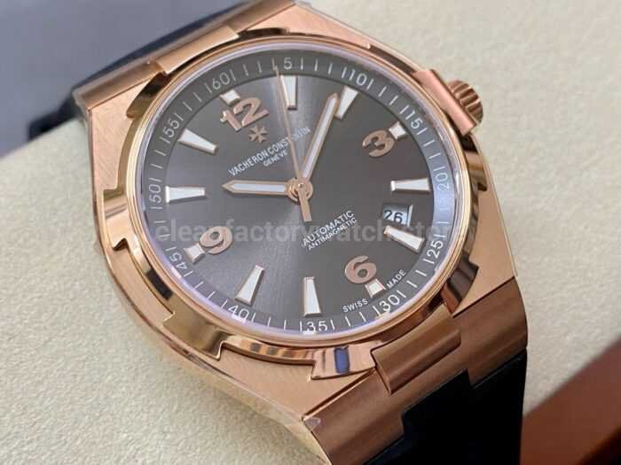 8F Factory Vacheron Constantin Overseas 47040/000R-9666 42mm Rubber Strap Arabic numerals Brown Dial - Image 3