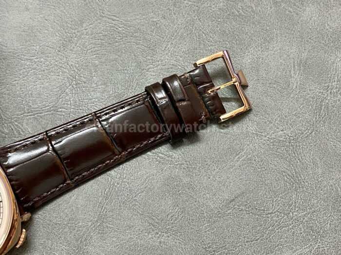AI Factory Vacheron Constantin Historiques American 1921 82035/000R-9359 40mm Rose Gold Leather Strap Silver Dial - Image 8