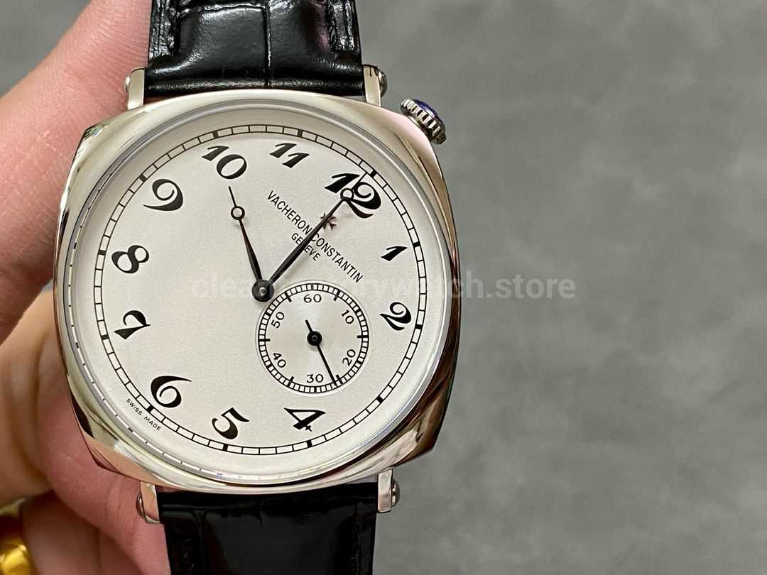 AI Factory Vacheron Constantin Historiques American 1921 82035/000G-B735 40mm White Gold Leather Strap Silver Dial
