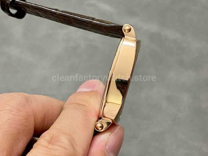 AI Factory Vacheron Constantin Historiques American 1921 82035/000R-9359 40mm Rose Gold Leather Strap Silver Dial - Image 5