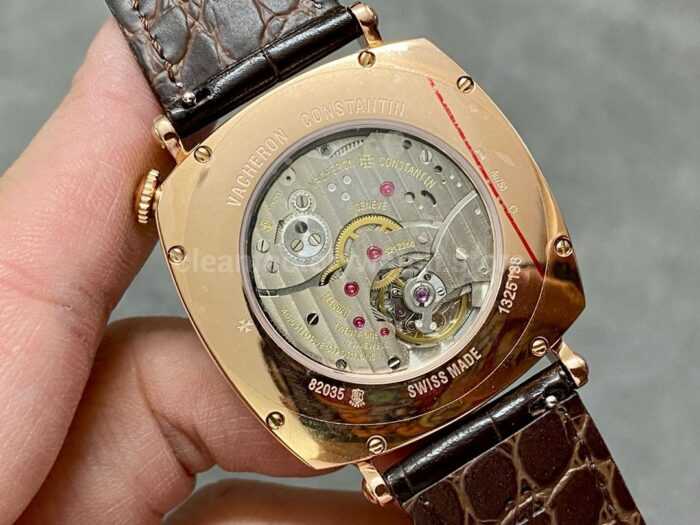 AI Factory Vacheron Constantin Historiques American 1921 82035/000R-9359 40mm Rose Gold Leather Strap Silver Dial - Image 7