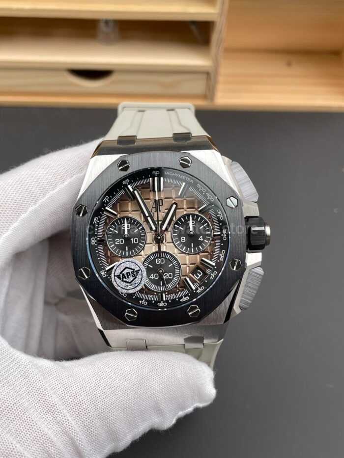 APS Factory Audemars Piguet Royal Oak Offshore Chronograph 26420SO.OO.A600CA.01 43mm Steel Rubber Strap Brown Dial - Image 2