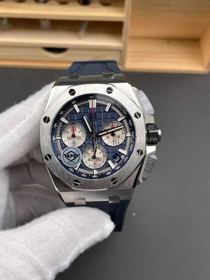APS Factory Audemars Piguet Royal Oak Offshore Chronograph 26420TI.OO.A027CA.01 43mm Rubber Strap Blue Dial - Image 2