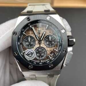 APS Factory Audemars Piguet Royal Oak Offshore Chronograph 26420SO.OO.A600CA.01 43mm Steel Rubber Strap Brown Dial