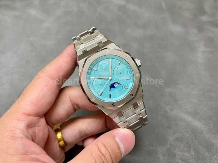 APS Factory Audemars Piguet Royal Oak Perpetual Calendar 26613ST.OO.1220ST.01 41mm Full Steel SKY Blue Dial - Image 4